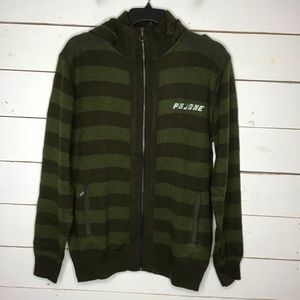 New PN Jone Full Zip Sweater Hooded Wool Blend